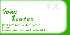 ivan reuter business card